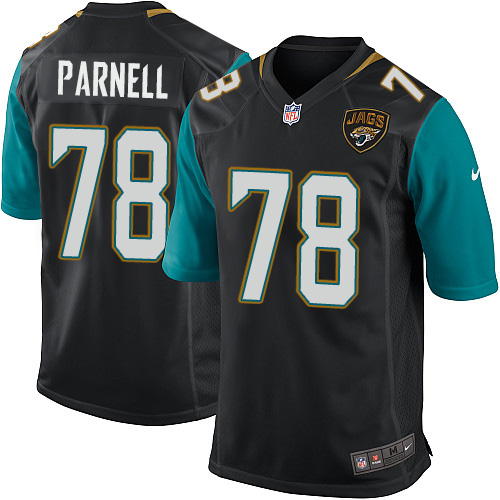 Men's Game Jermey Parnell Nike Jersey Black Alternate - #78 NFL Jacksonville Jaguars